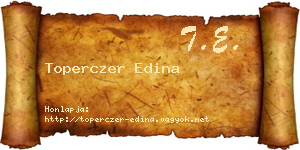 Toperczer Edina névjegykártya