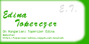 edina toperczer business card